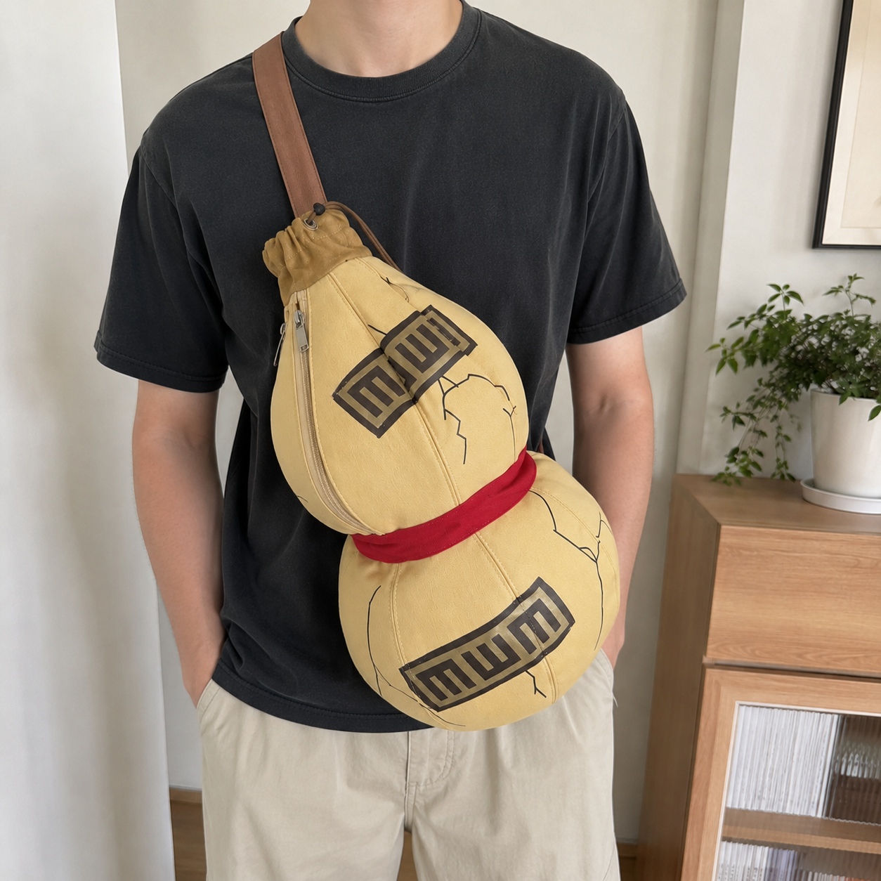 Sand Gourd Crossbody Bag
